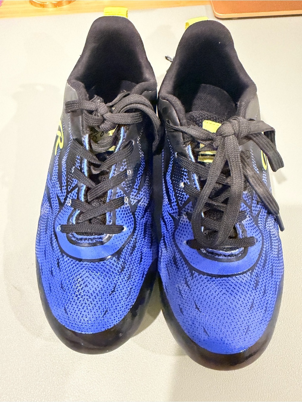 Rawlings Boys Blue and Yellow Baseball Cleats